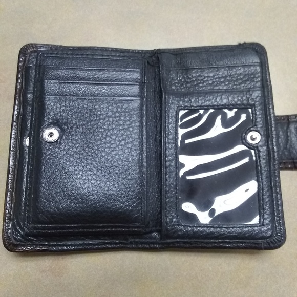 Brighton Black and Brown Compact Wallet - Picture 5 of 5